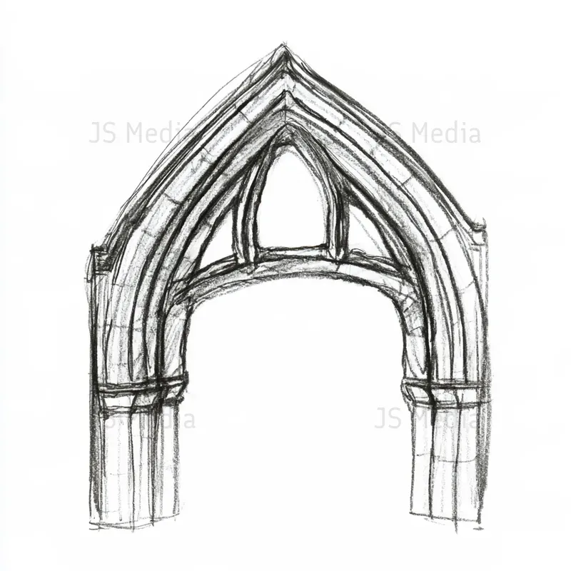 Charcoal Handdrawn Architectural Icons