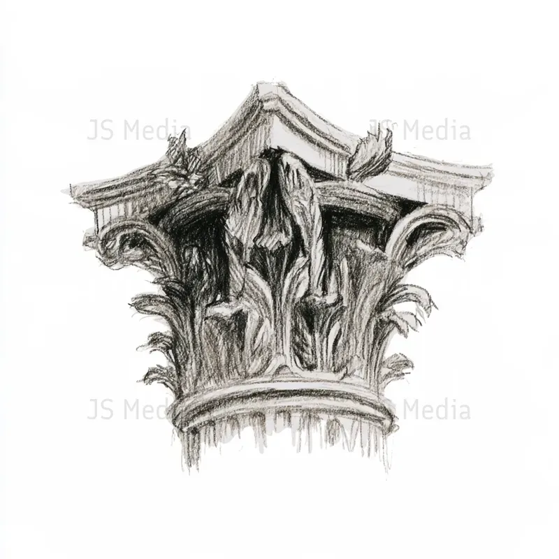 Charcoal Handdrawn Architectural Icons