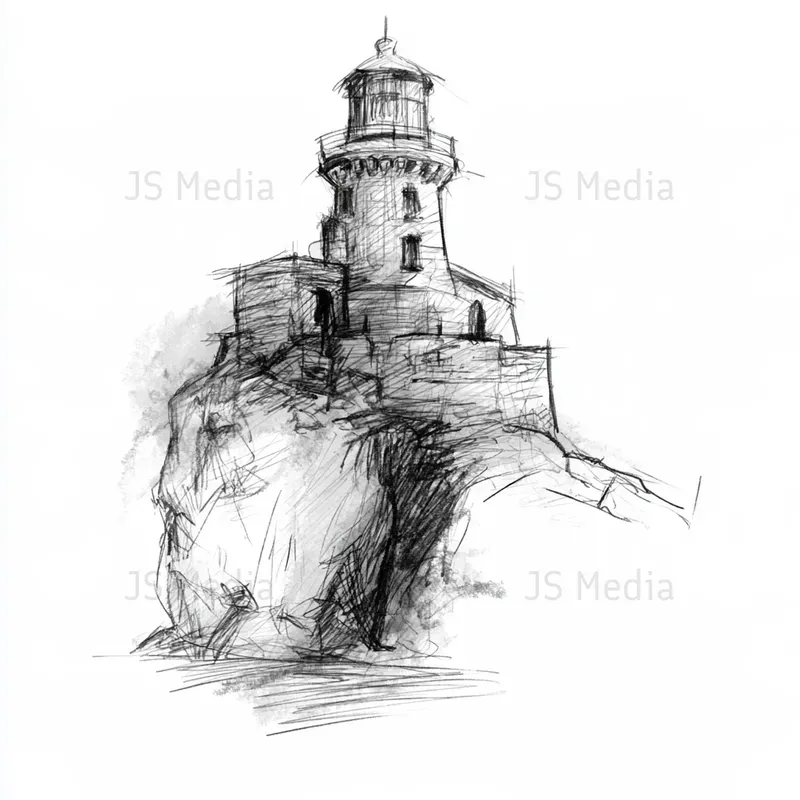 Charcoal Handdrawn Architectural Icons