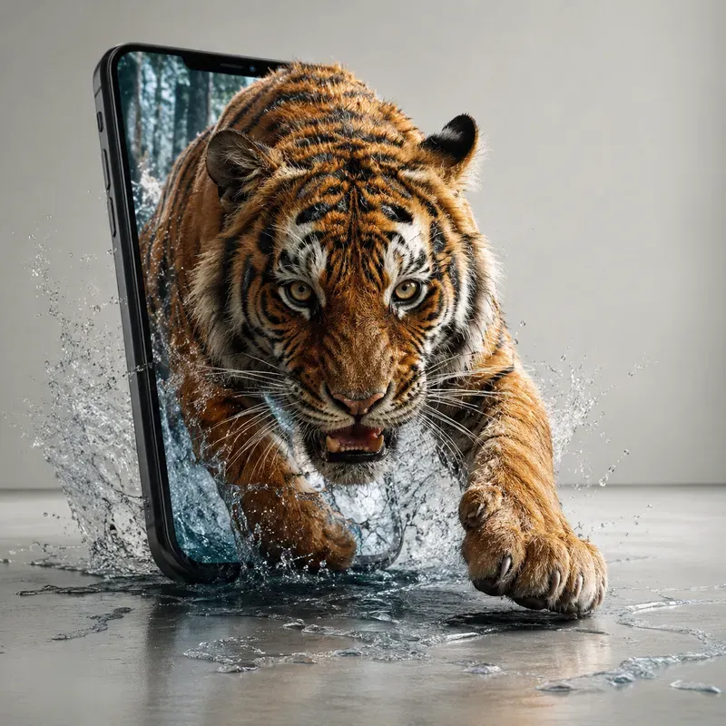 Subjects Breaking Out Of Smartphones