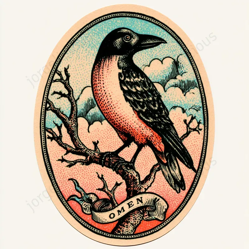 Vintage Tattoo Emblem Stickers