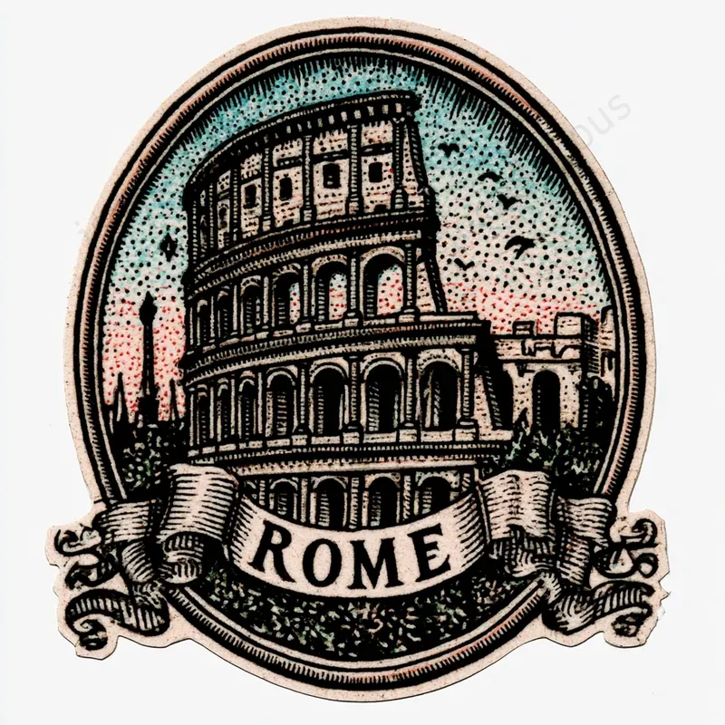 Vintage Tattoo Emblem Stickers
