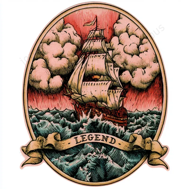 Vintage Tattoo Emblem Stickers