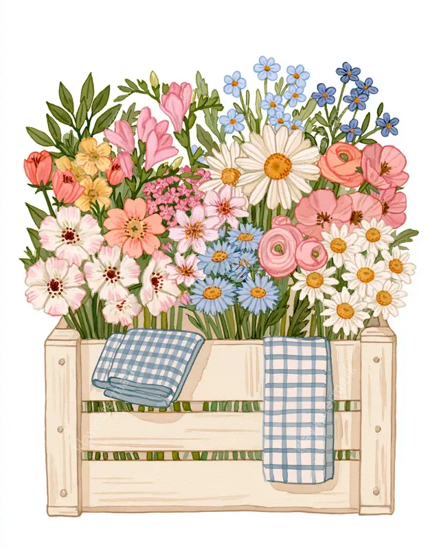 Fresh Off The Market Flower Cliparts