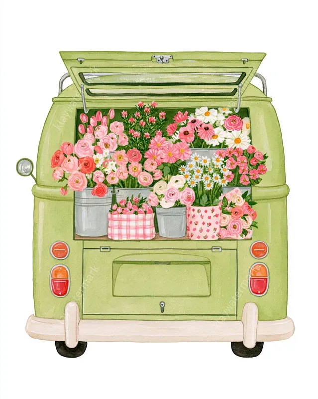 Fresh Off The Market Flower Cliparts