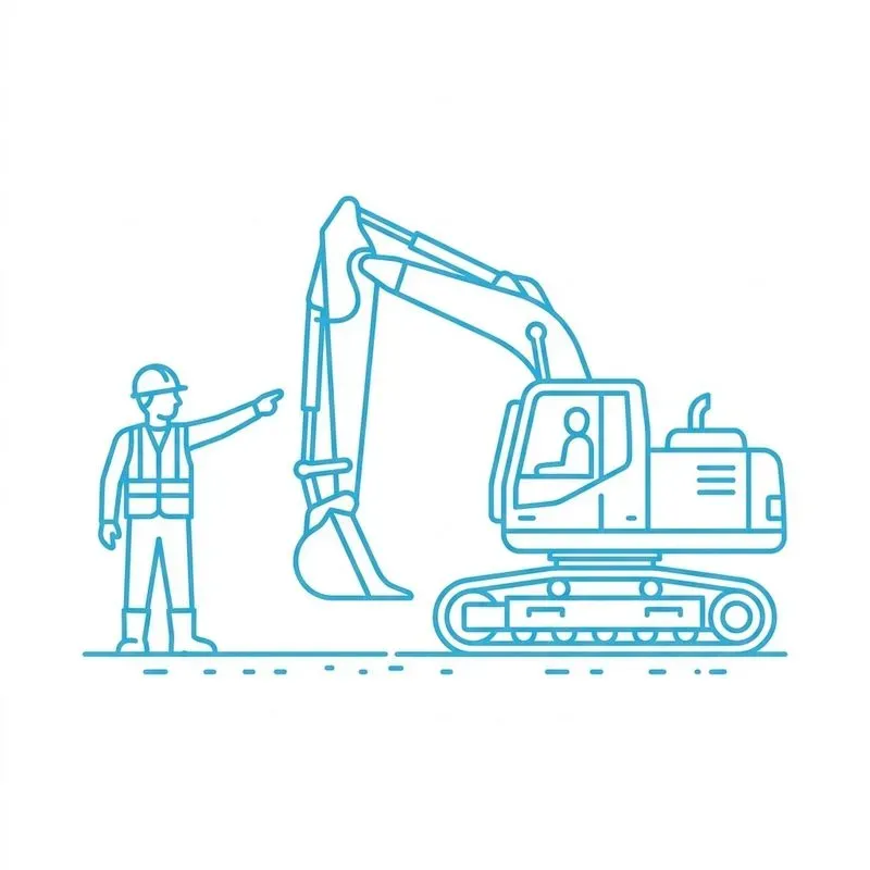 Minimalist Cyan Line Art Pictograms