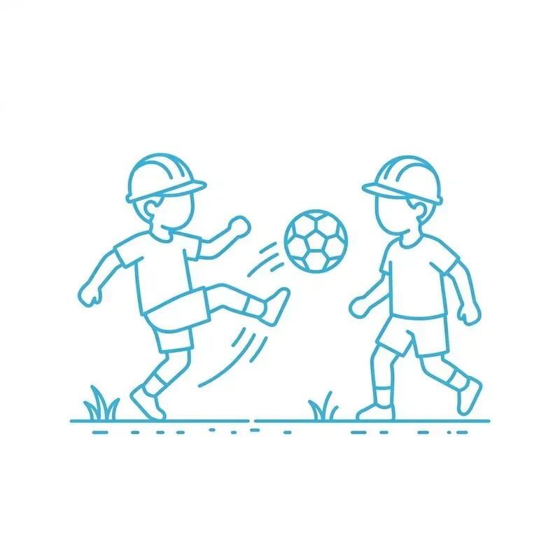 Minimalist Cyan Line Art Pictograms