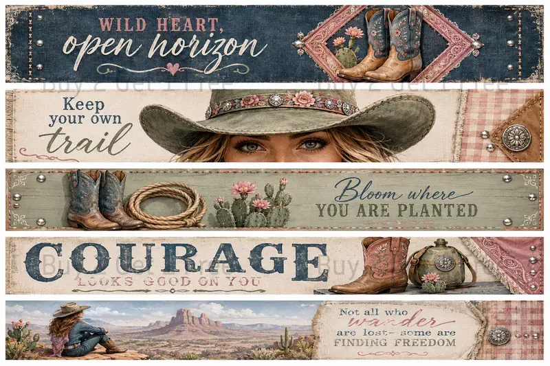 Western Junk Journal Ephemera Strips