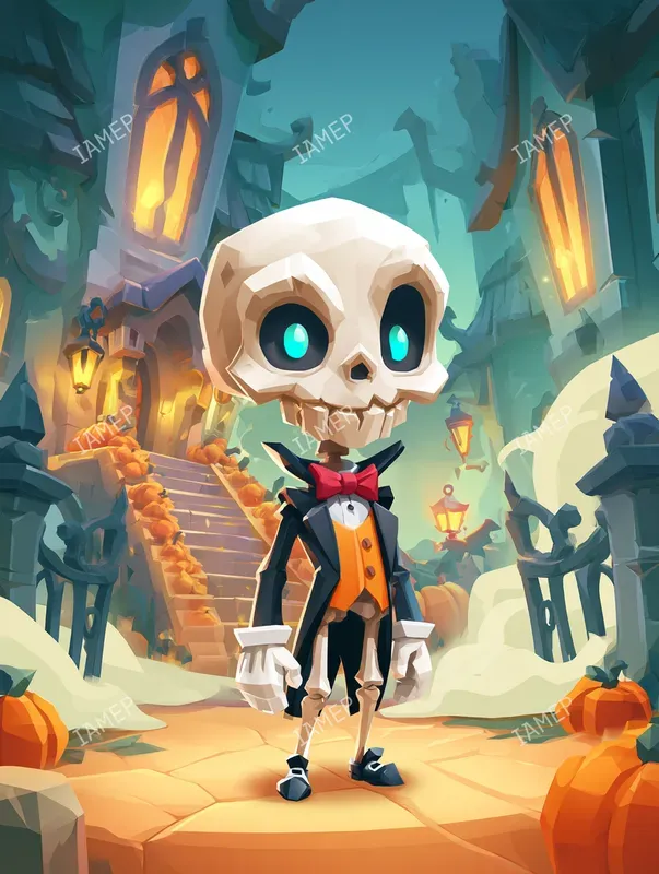 Whimsical 3D Halloween Characters