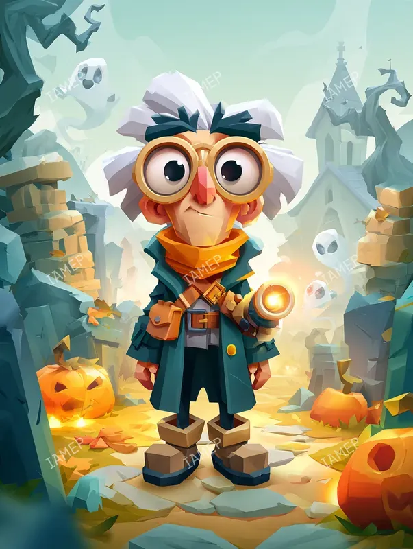 Whimsical 3D Halloween Characters