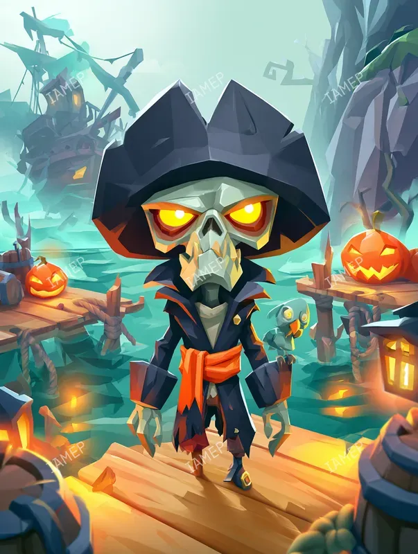 Whimsical 3D Halloween Characters