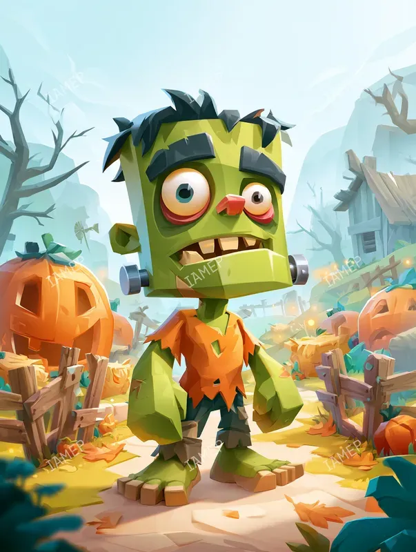 Whimsical 3D Halloween Characters