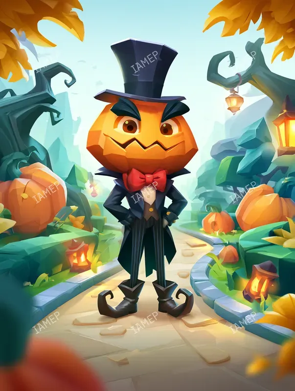 Whimsical 3D Halloween Characters