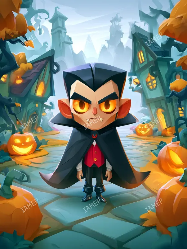 Whimsical 3D Halloween Characters