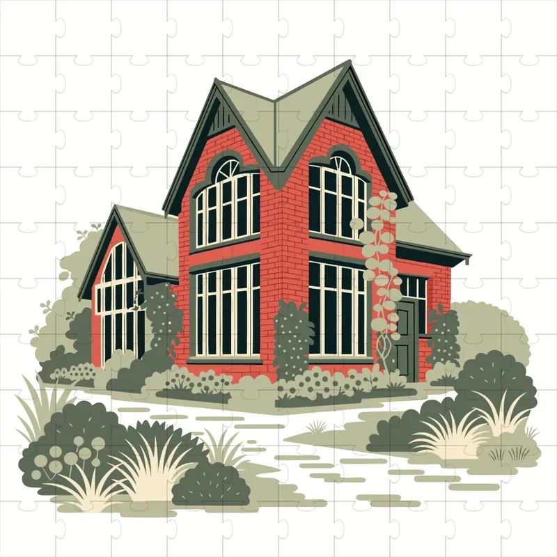 Elegant Architectural Garden Vectors