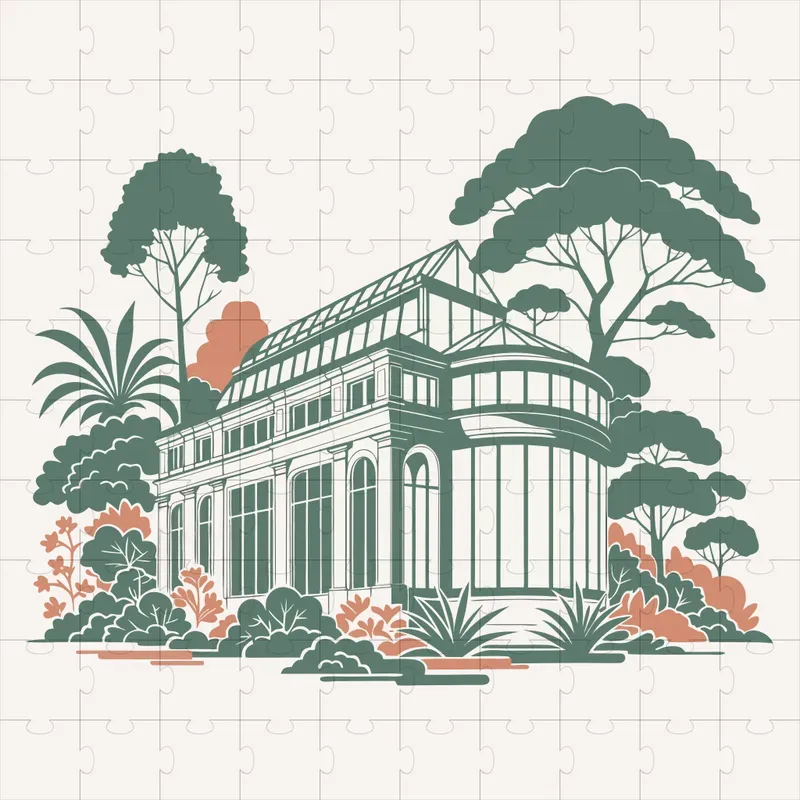 Elegant Architectural Garden Vectors