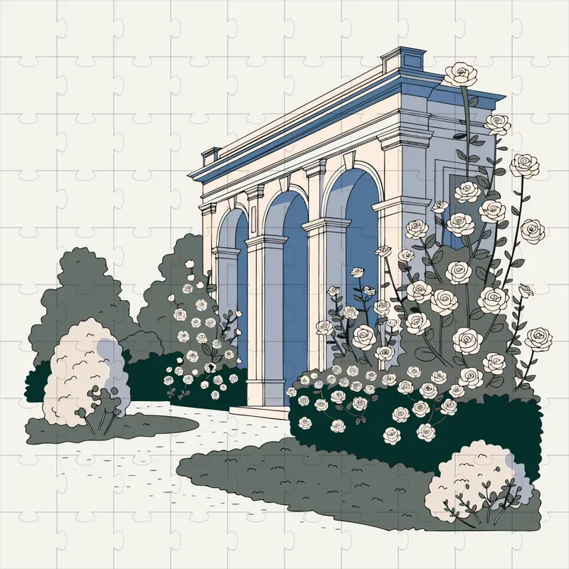 Elegant Architectural Garden Vectors