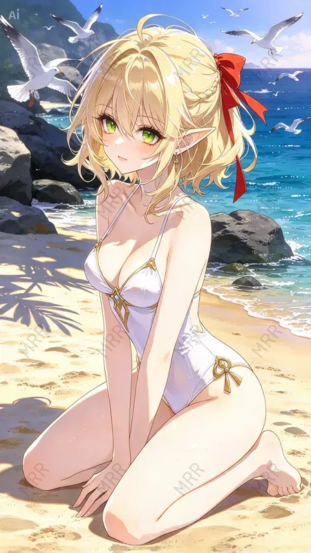 Anime Elf Beach Girls