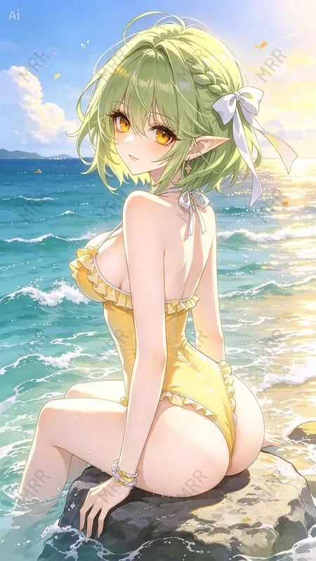 Anime Elf Beach Girls