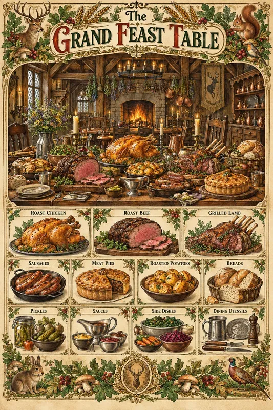 Whimsical Vintage Table Posters