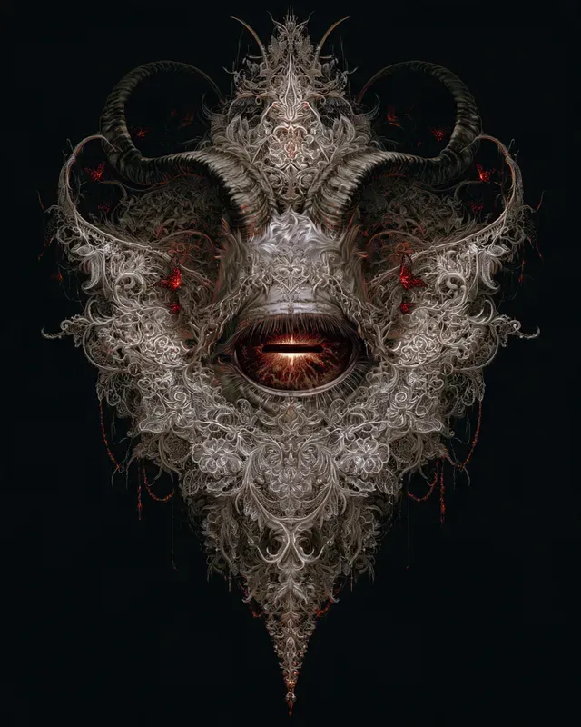 Occult Lace Eye Vector Graphic Art