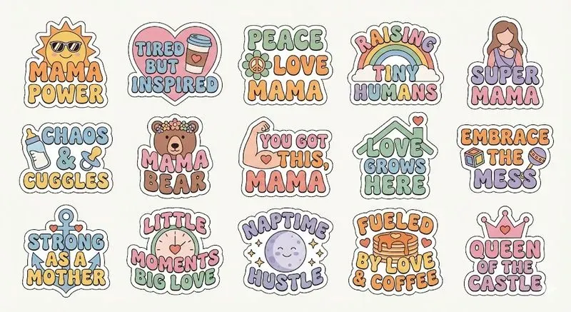 Retro Sticker Svg Bundles