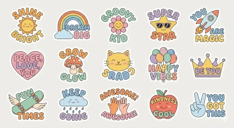 Retro Sticker Svg Bundles