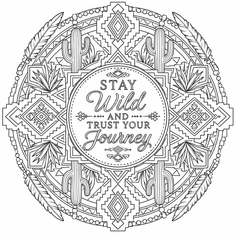 Mandala Quote Coloring Page Generator