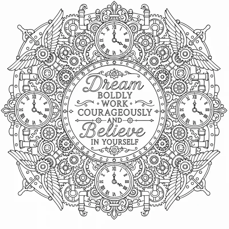 Mandala Quote Coloring Page Generator