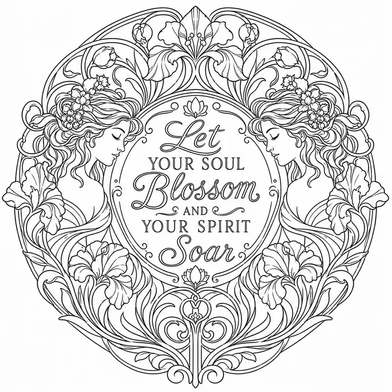 Mandala Quote Coloring Page Generator