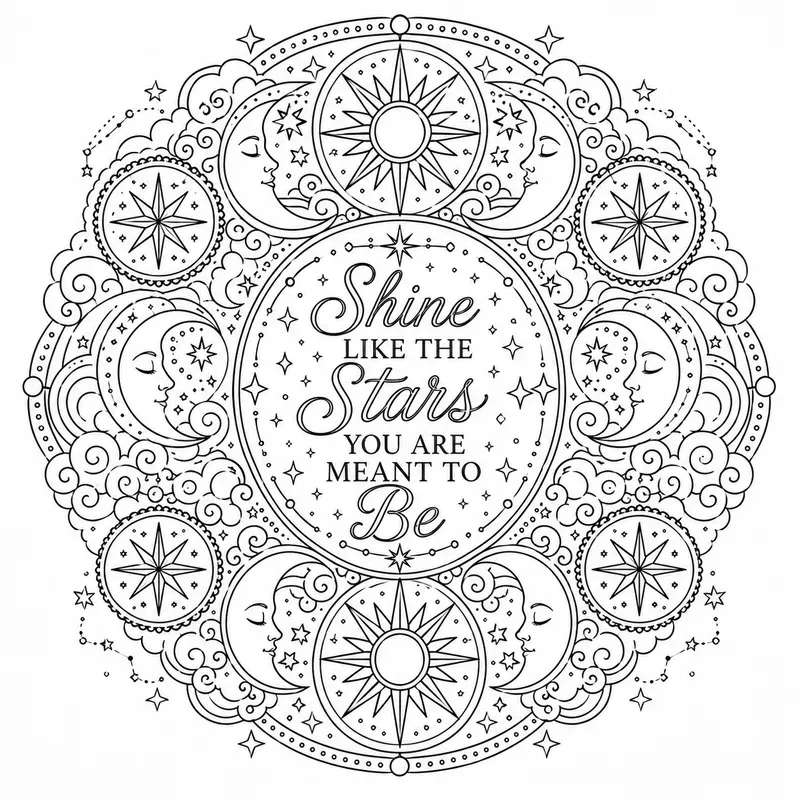 Mandala Quote Coloring Page Generator