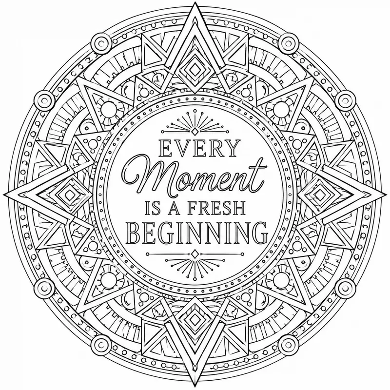 Mandala Quote Coloring Page Generator