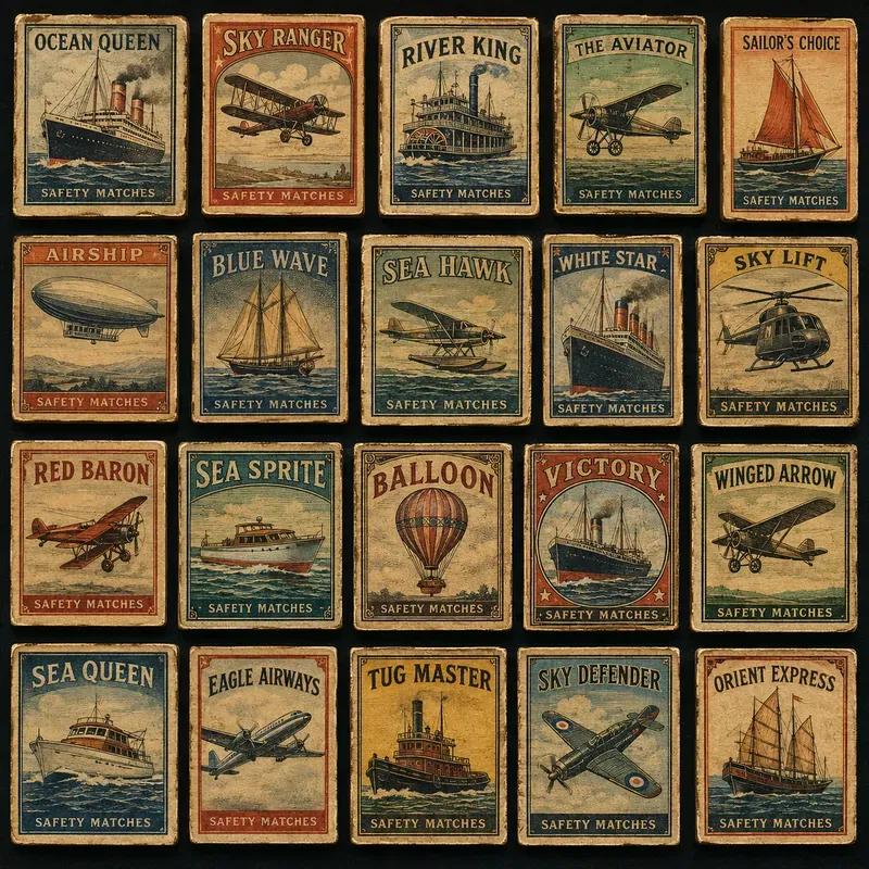 Antique Matchbox Label Collections