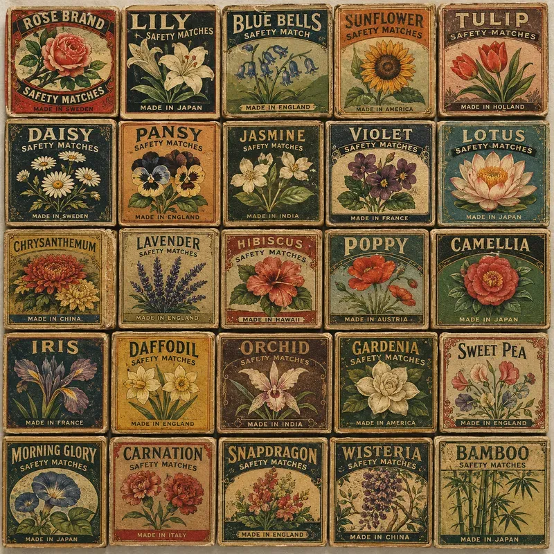 Antique Matchbox Label Collections