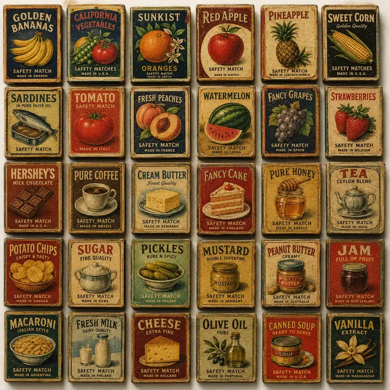 Antique Matchbox Label Collections