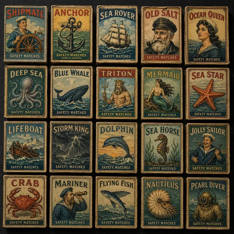 Antique Matchbox Label Collections