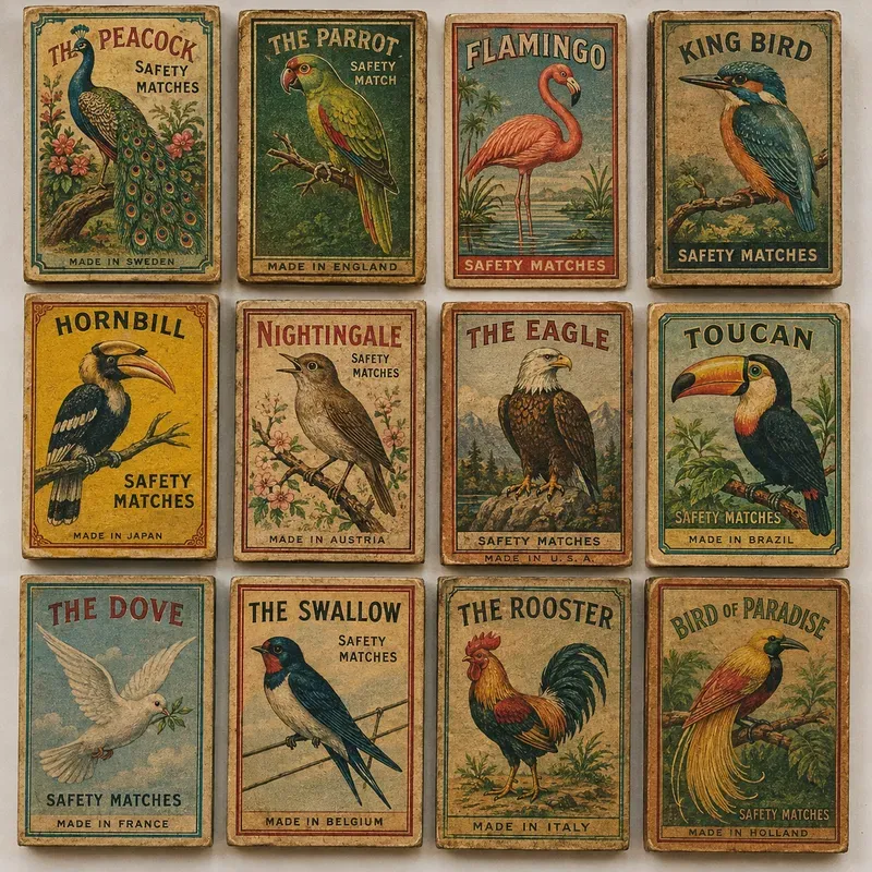 Antique Matchbox Label Collections