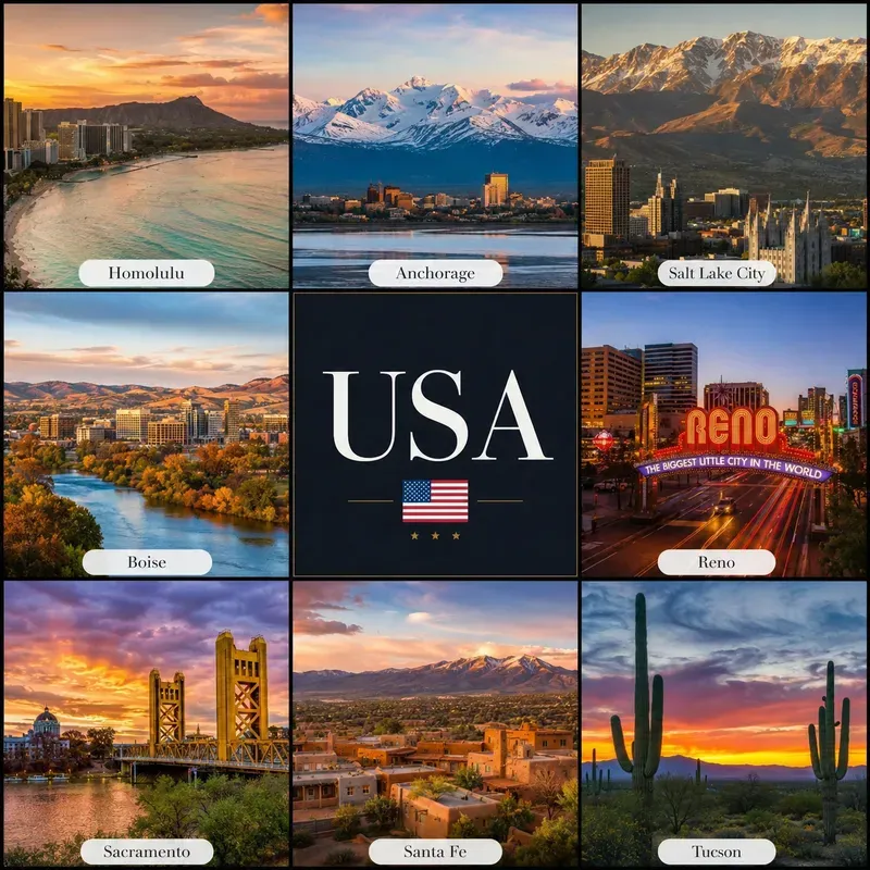 Usa Cities Travel Collages