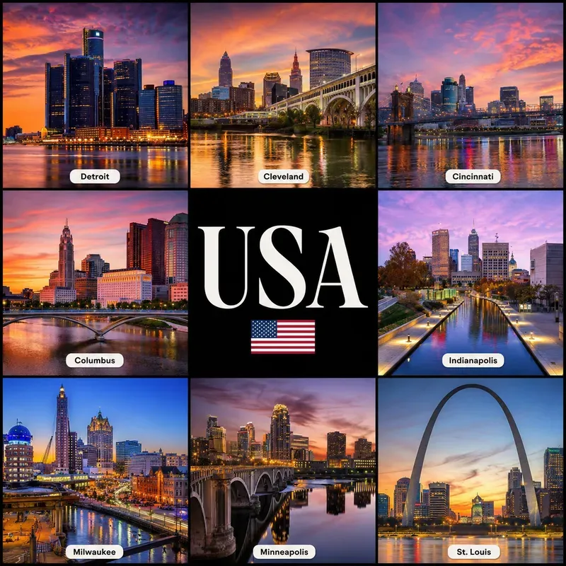 Usa Cities Travel Collages