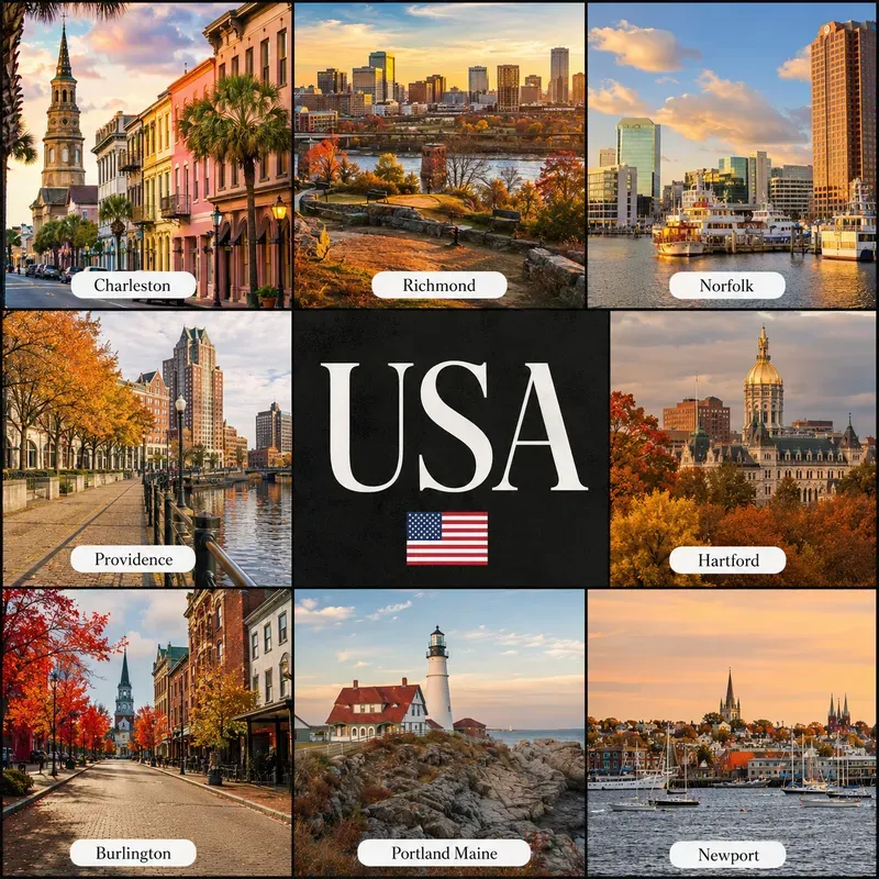 Usa Cities Travel Collages