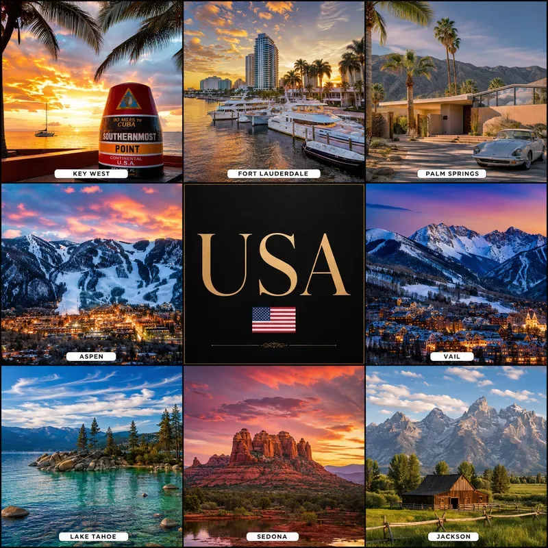 Usa Cities Travel Collages