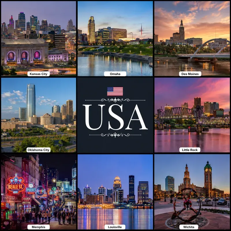 Usa Cities Travel Collages