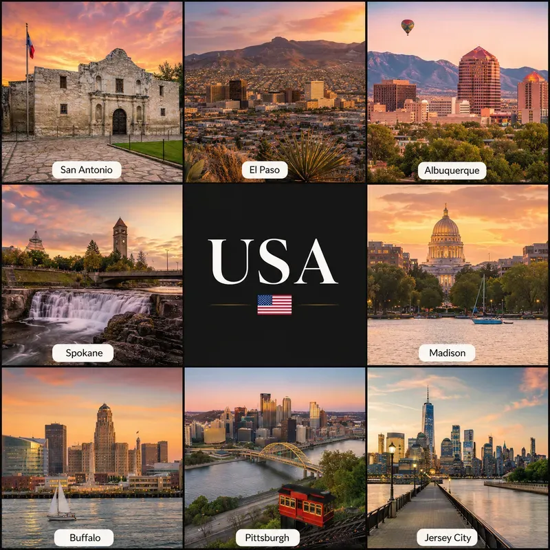 Usa Cities Travel Collages