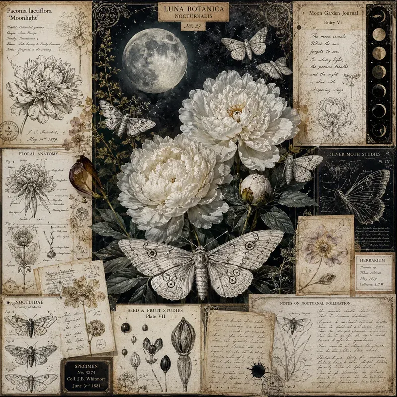 Vintage Poppy Butterfly Art Sets