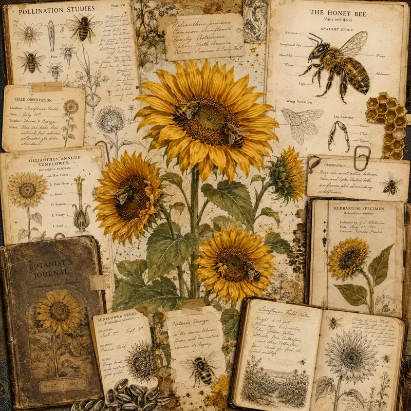 Vintage Poppy Butterfly Art Sets