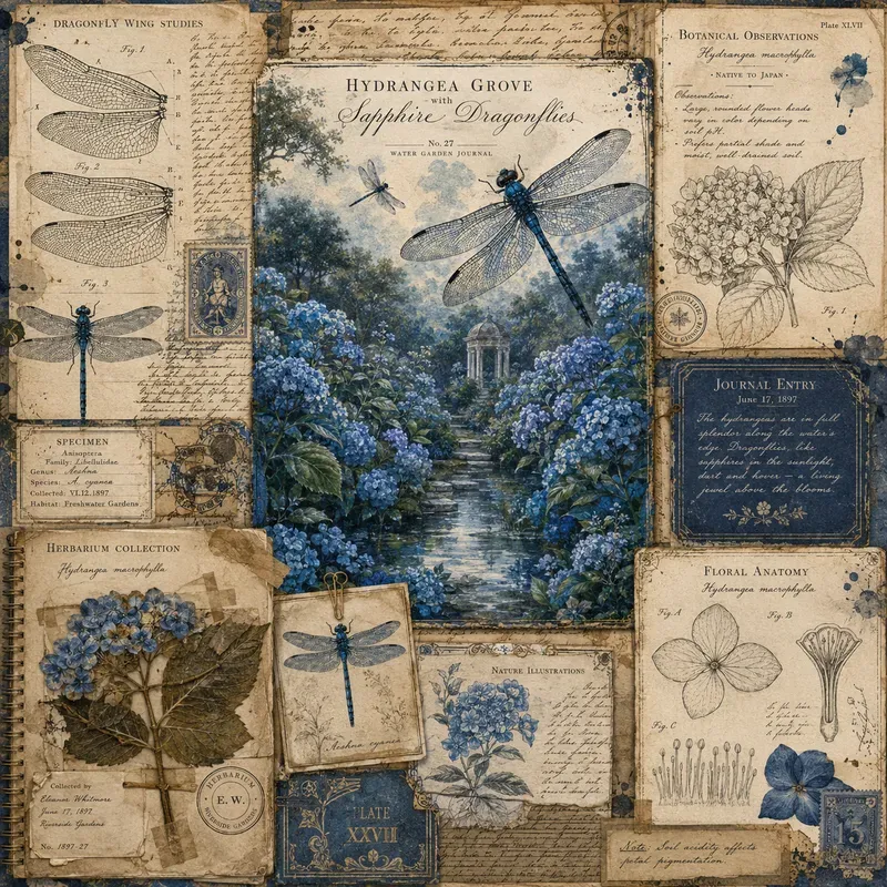 Vintage Poppy Butterfly Art Sets