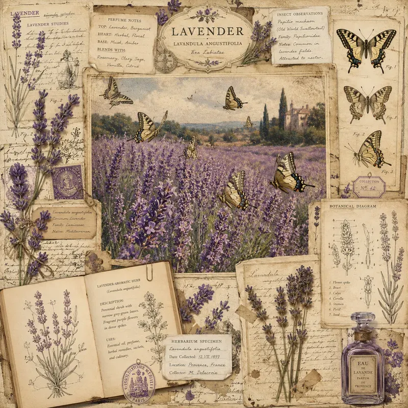 Vintage Poppy Butterfly Art Sets