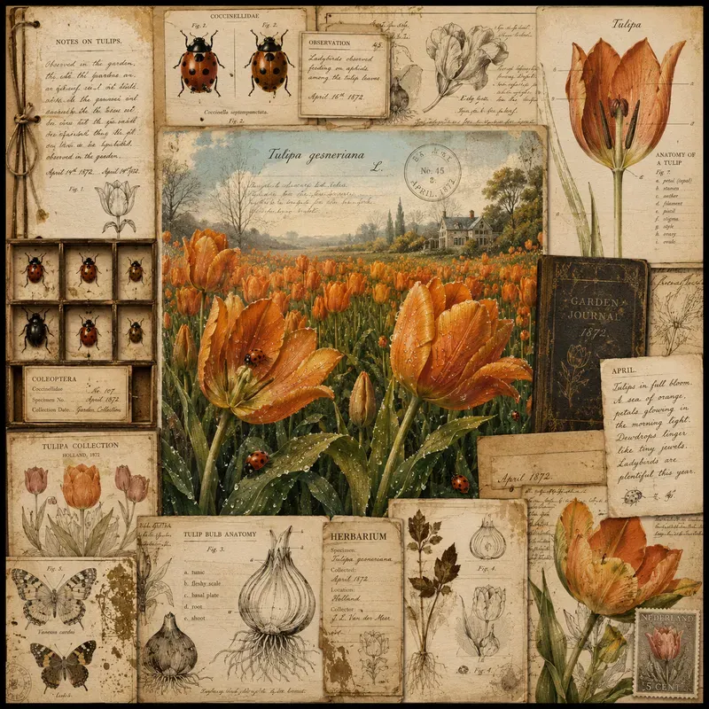 Vintage Poppy Butterfly Art Sets