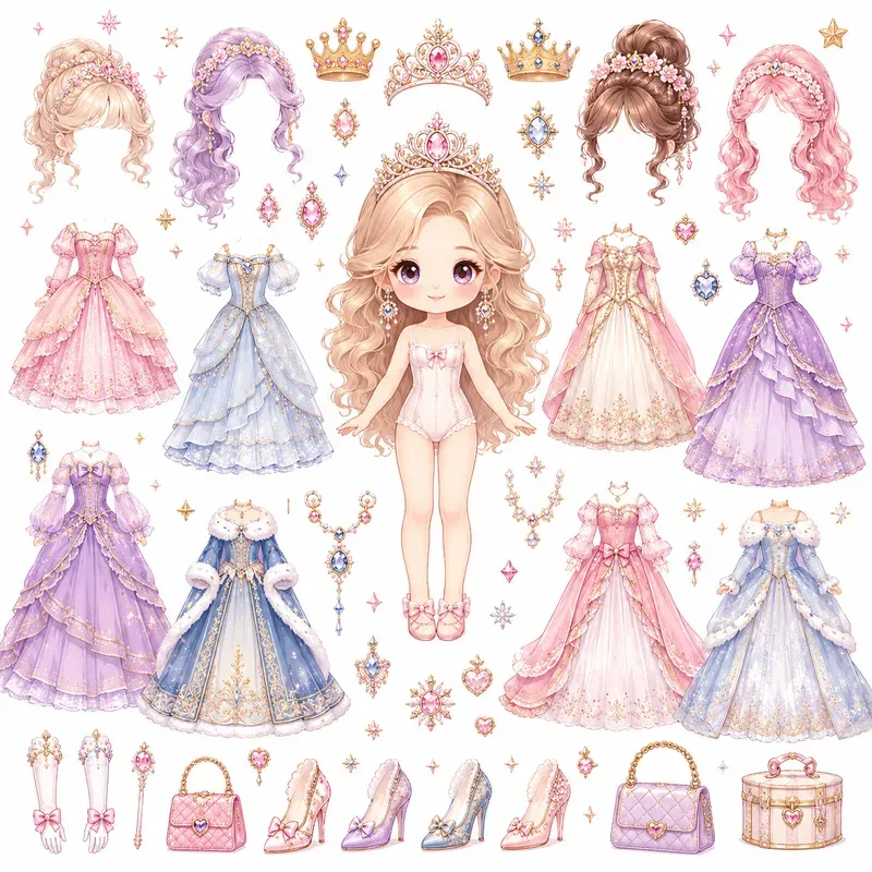Cute Chibi Dressup Character Packs