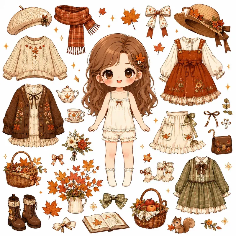 Cute Chibi Dressup Character Packs